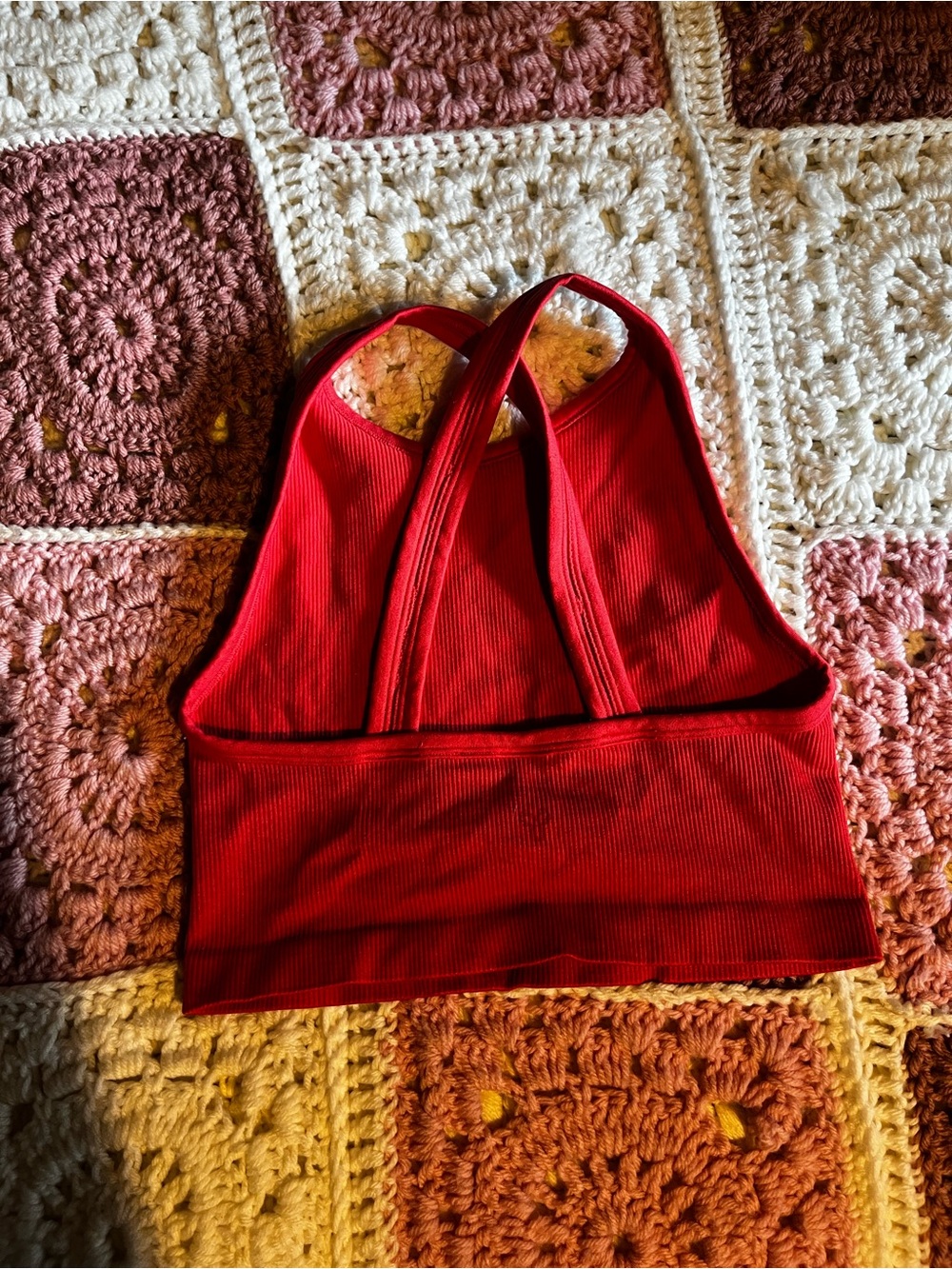 TNA Red Ribbed Workout Set - Picture 7 of 8